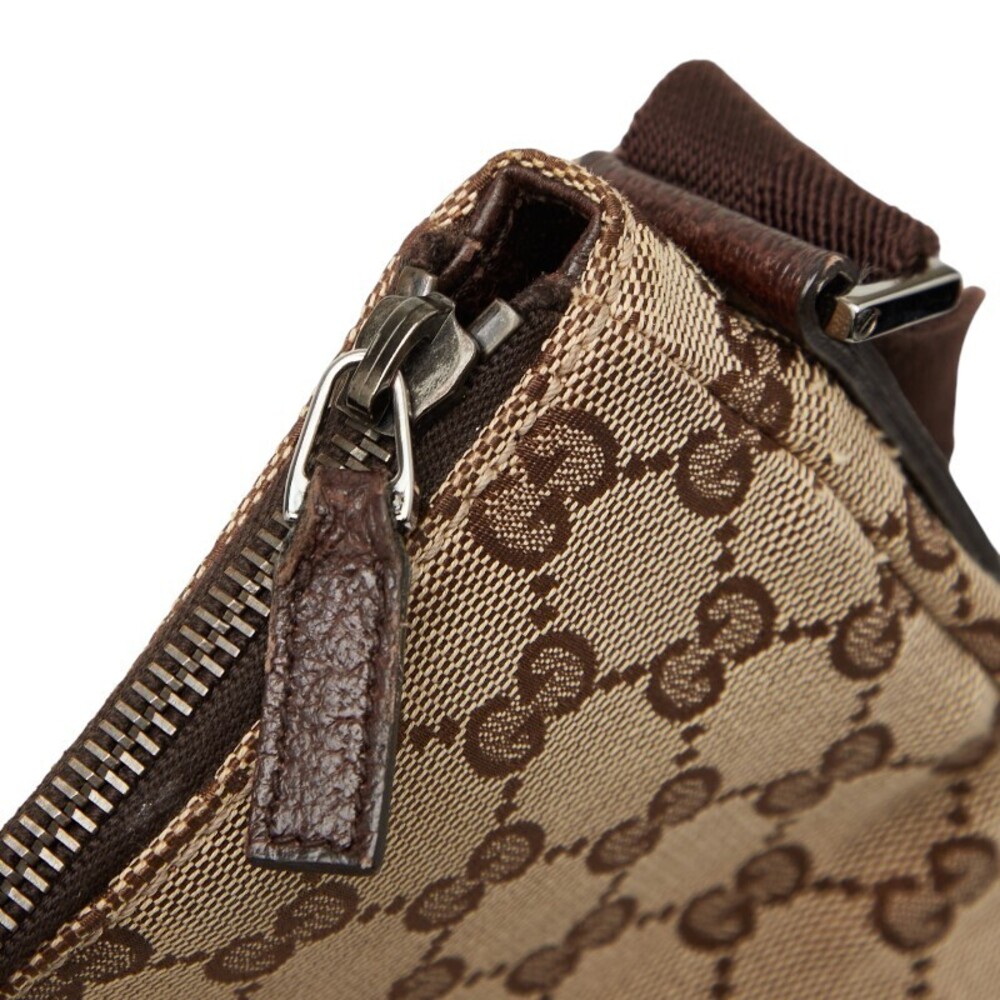 Gucci GG Brown Crossbody Leather Bag Shoulder Canvas - Picture 8 of 9